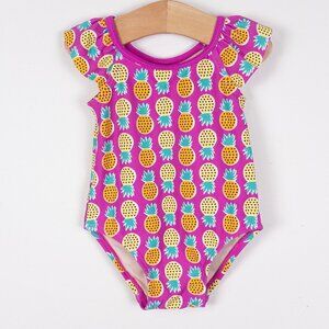 Tea Collection Pineapple Print One-Piece Bathing Suit Pink Baby Girl 9-12 months